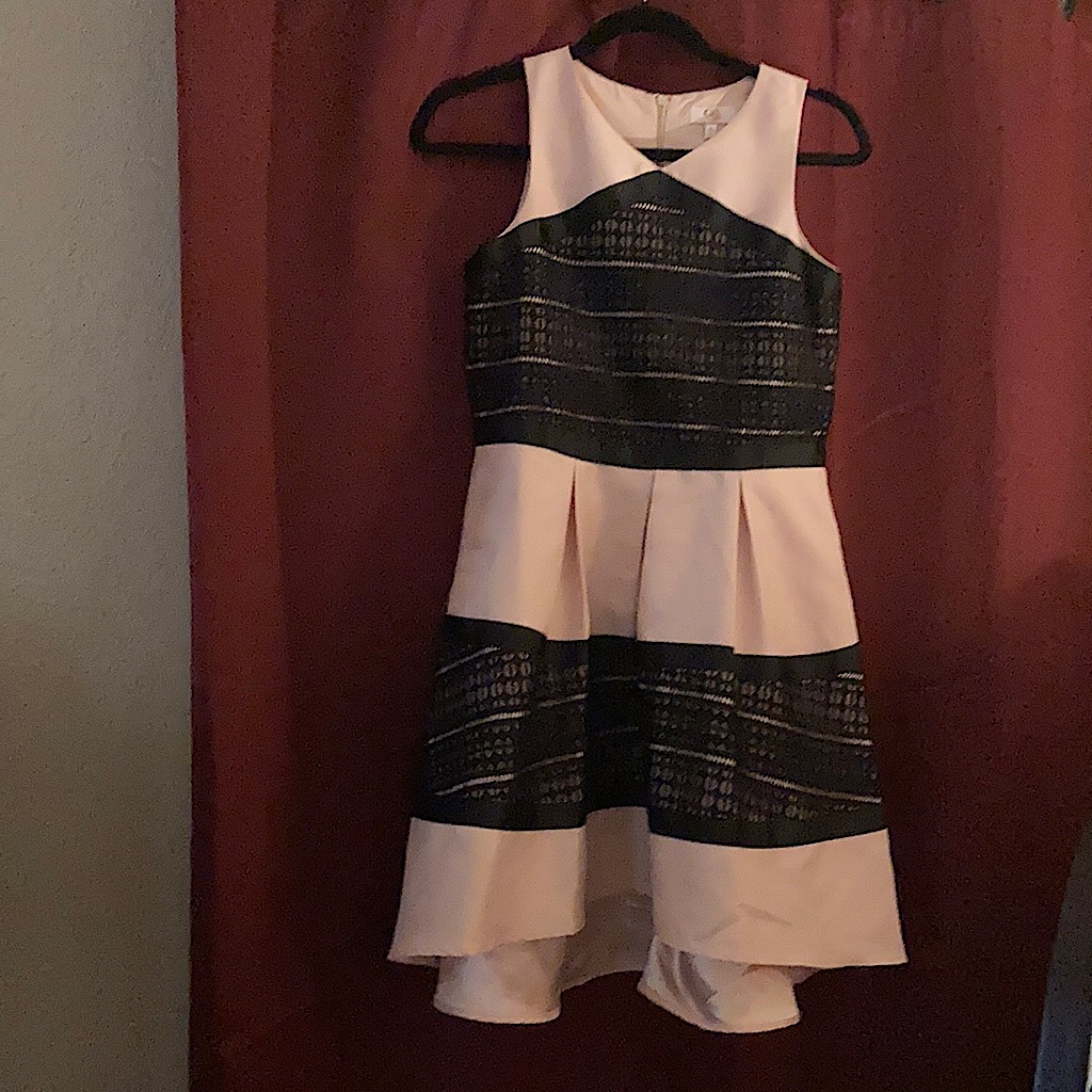 Girls Black And Pale Pink Dress